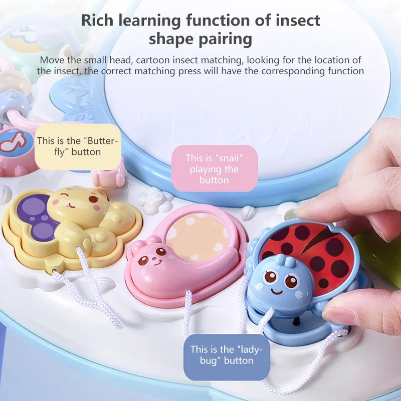 Baby Activity Table Music Box Educational Toys Games For Babies Baby Toys With Music And Lights Interactive Synthesizer Learning