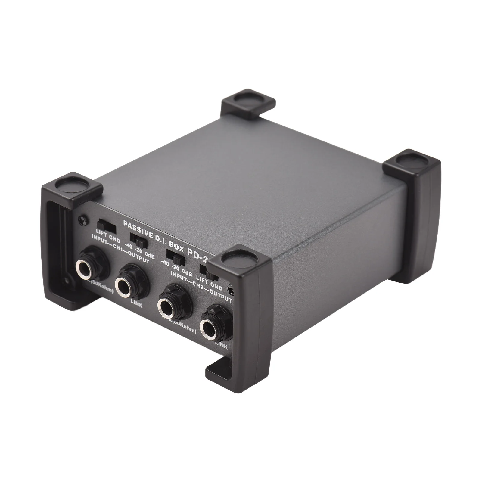 4Channels Passive DI-Box Unit Hum Eliminator 1/4'' instrument Direct Box to XLR Impedance Transform Audio Isolator DI Direct Box