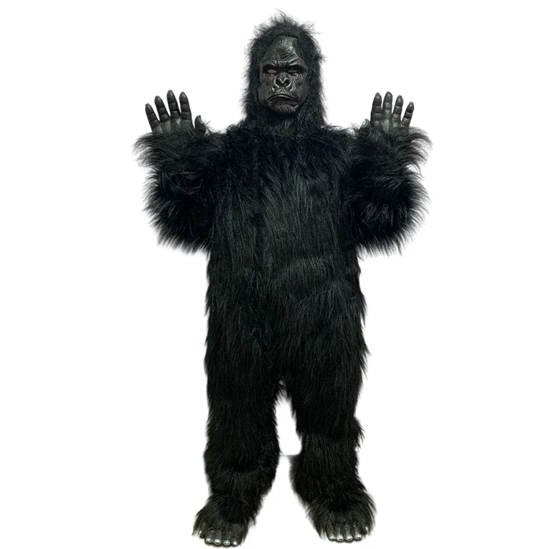 Mascote Plush Cosplay Trajes para Adulto, King Kong, Gorila, Cartoon Doll Vestuário, Party Advertising