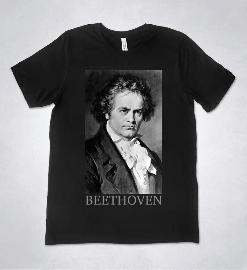 

Ludwig van Beethoven t-shirt, German composer, classical music, pianist, Beethoven portrait t-shirt