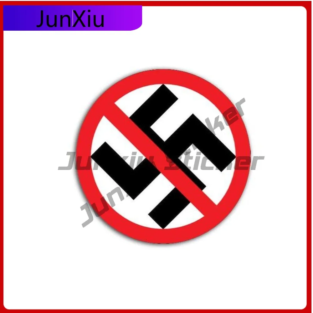 

Anti-nazi Vinyl Decal Scratch-proof Exterior Sticker Swastika Crossed Out Protest Sticker Political Activism Decal Anti-hate Sym