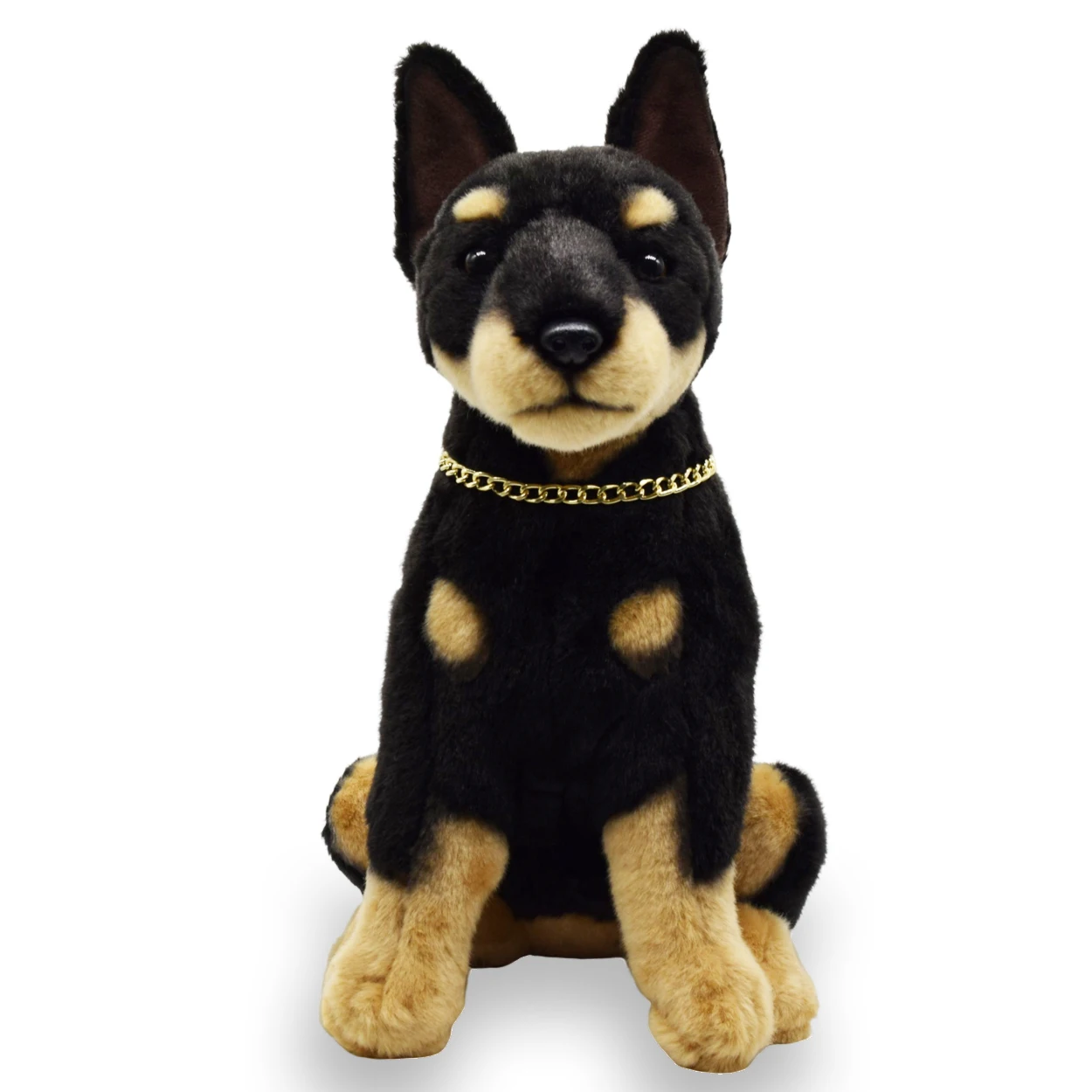 Realistic Doberman Dog Stuffed Animal Plush Toy, Lifelike Animal Plushies, Simulation Animals Doll