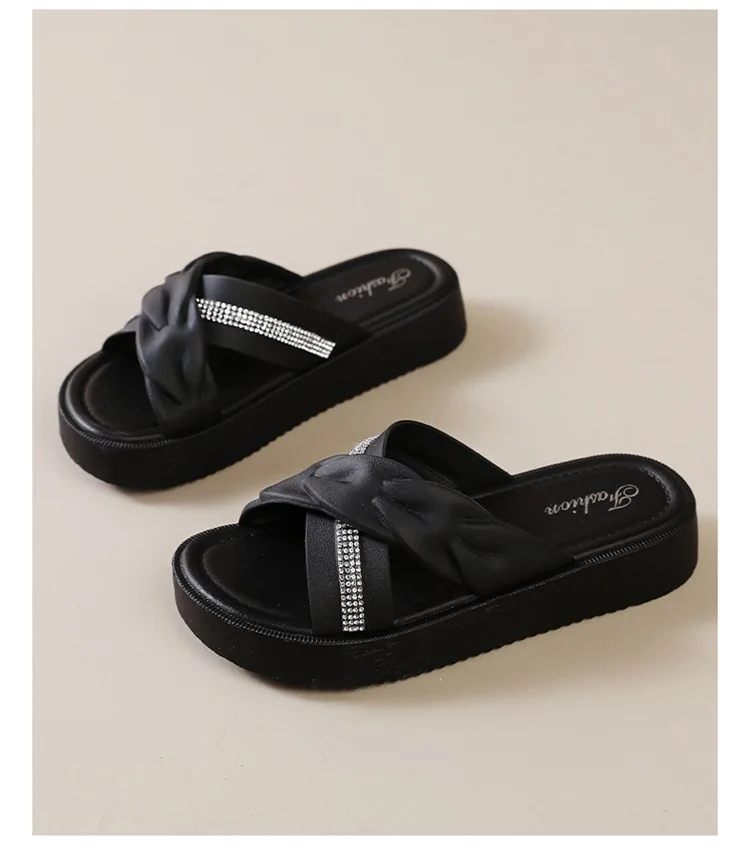 2026 Sommer Neue Mode Damenschuhe Pantoffeln Bequeme Plateau-Schuhe Hohe Absätze Freizeit Blumen Outdoor Strand Pantoffeln für Frauen – Detail 20