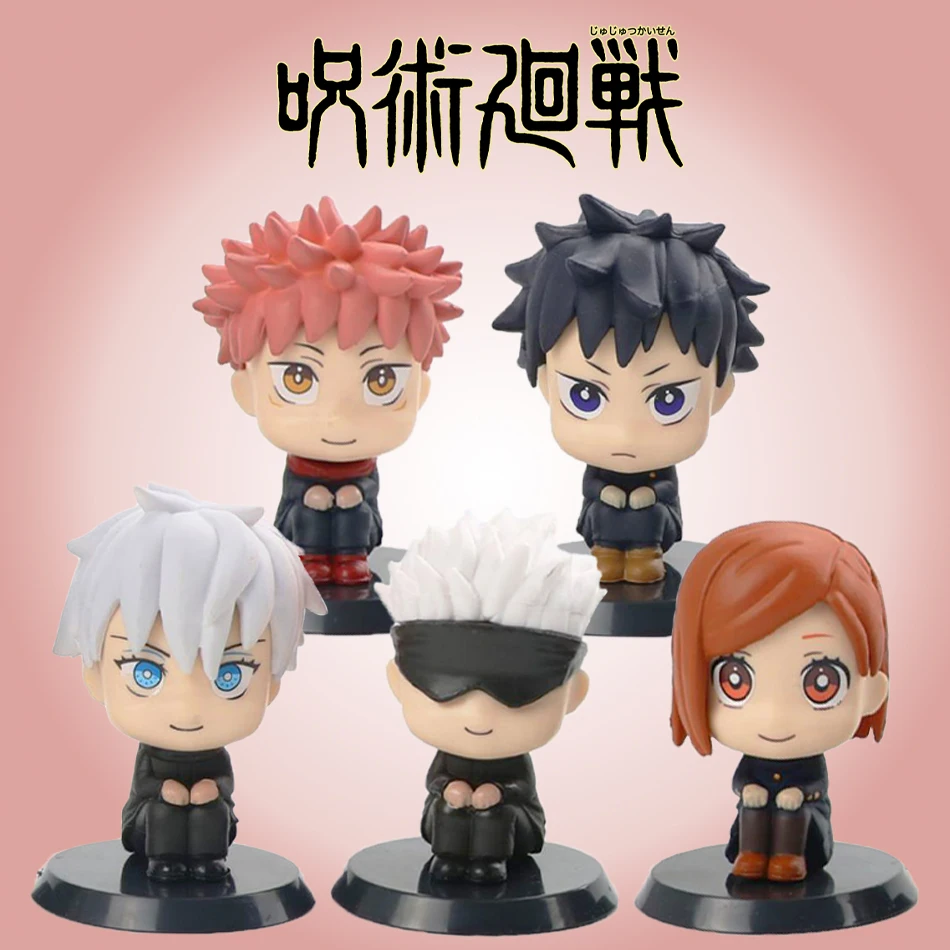 7cm Anime Jujutsu Kaisen Figure Itadori Yuji Gojo Satori Fushiguro Megumi Kugisaki Kawaii Toy Car Decoration PVC Model Gift