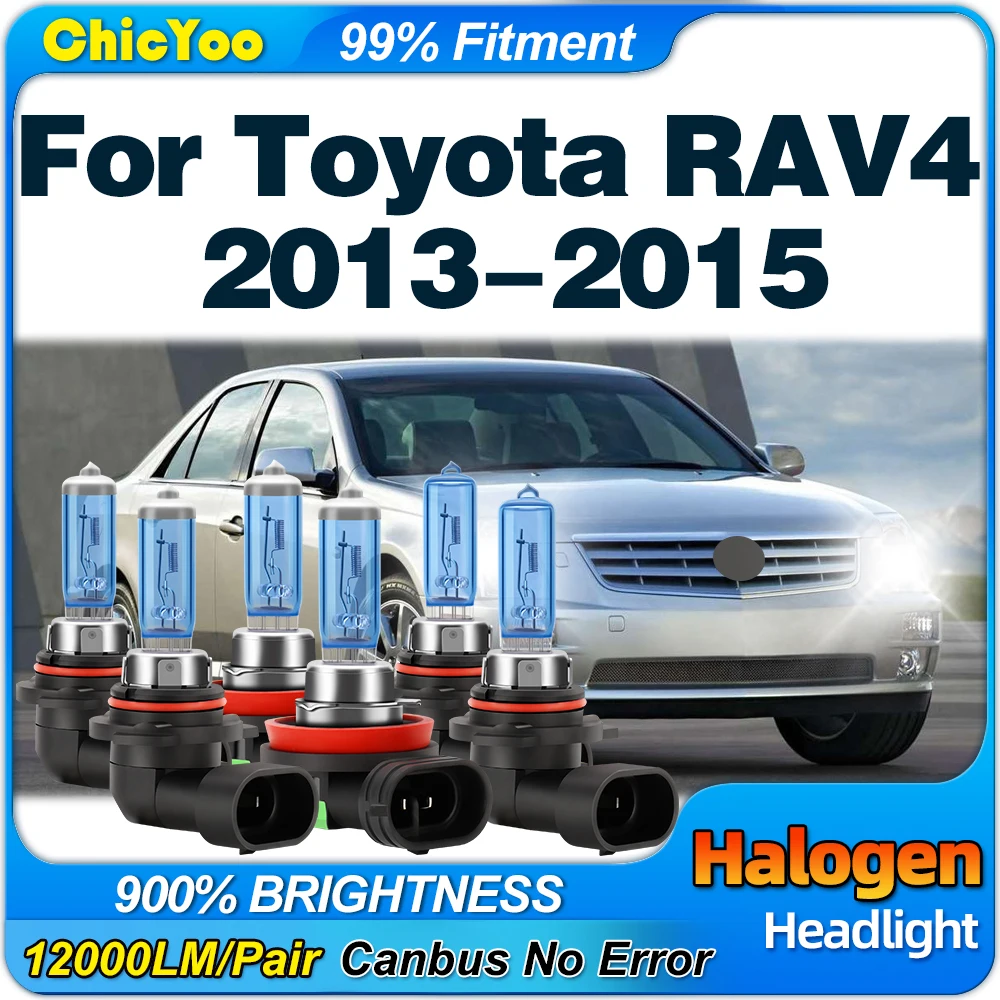 

30000LM Halogen Headlight Bulbs 300W Super Bright Car Halogen Lights 12V 6000K Fog Lamps For Toyota RAV4 2013 2014 2015