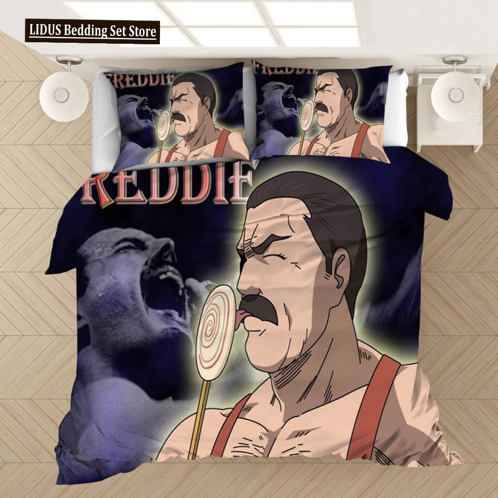 

Freddie Mercury 3D Printed Bedding Set Duvet Covers Pillowcases Comforter Bedding Set Bedclothes Bed Linen