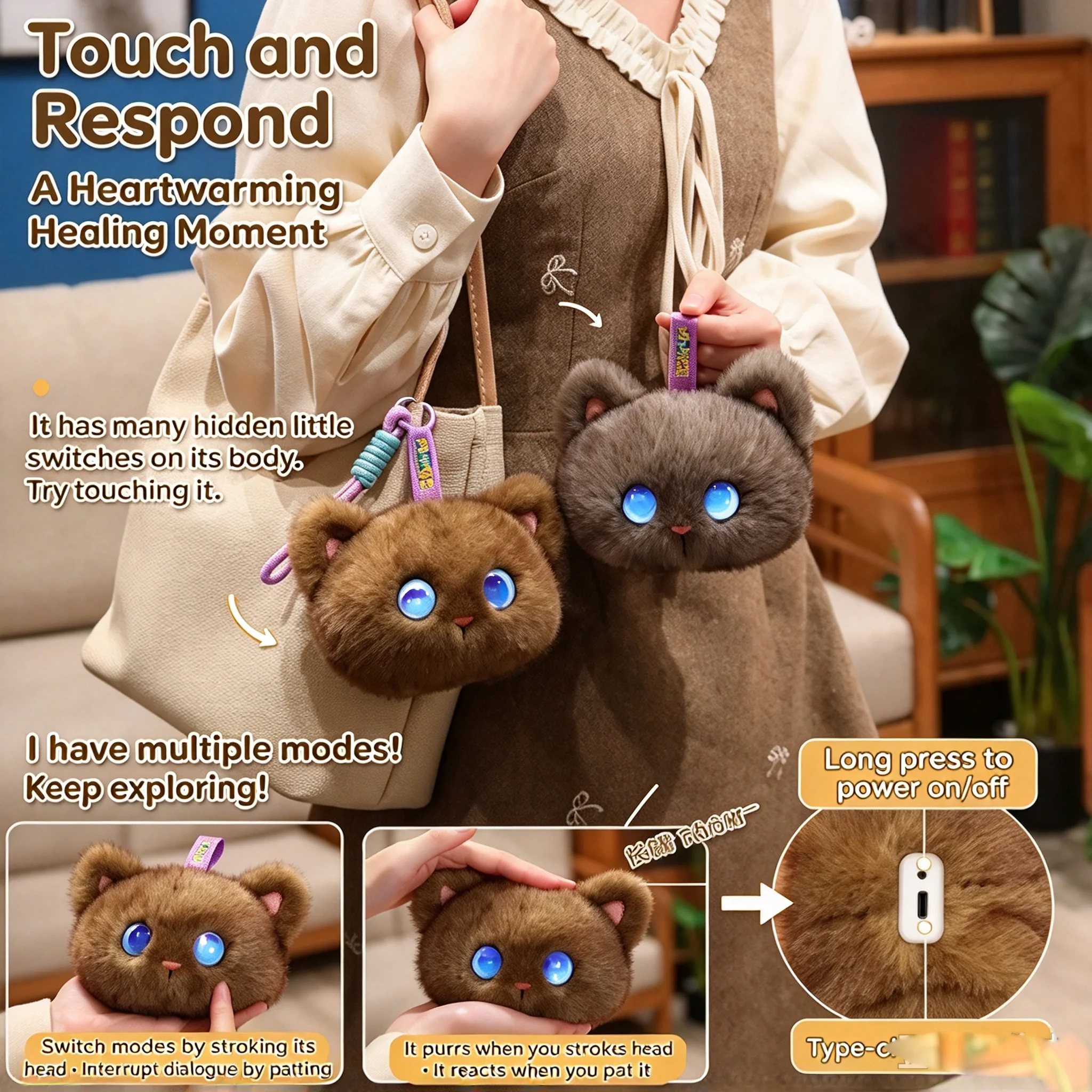 AI Desk Companion Cat Plush To - огляд і ціна Cat Toys