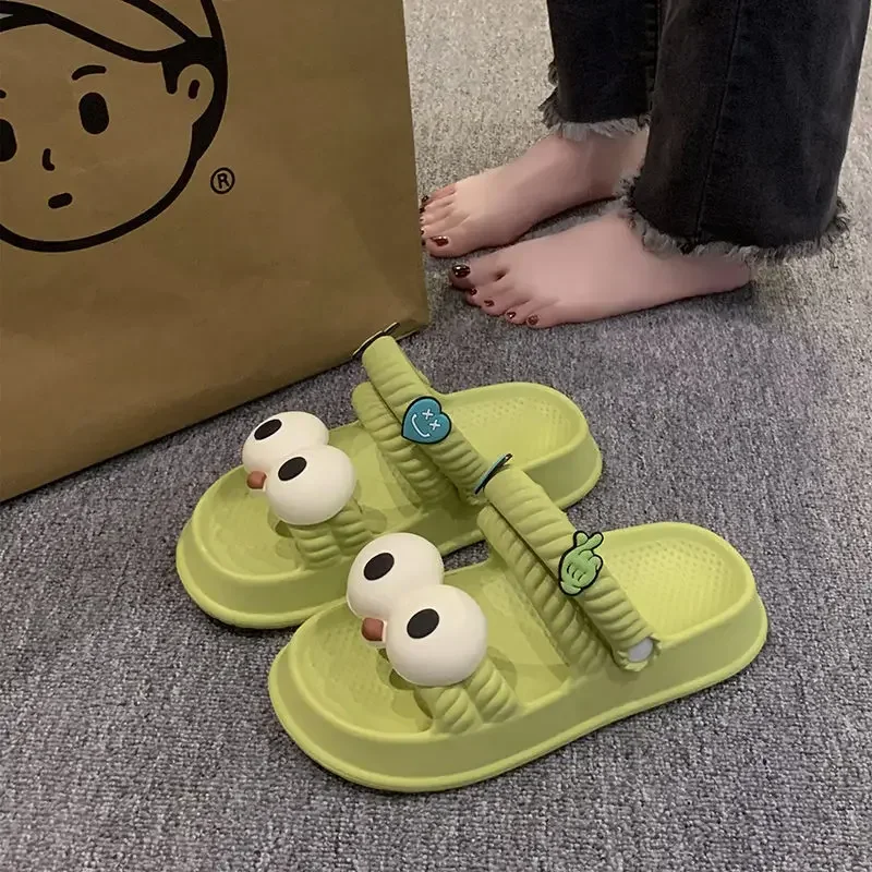 Summer Cartoon Women Slippers Indoor Casual Soft Soled Slides Shoes Outdoor Beach Thick Bottom Walking Sandals