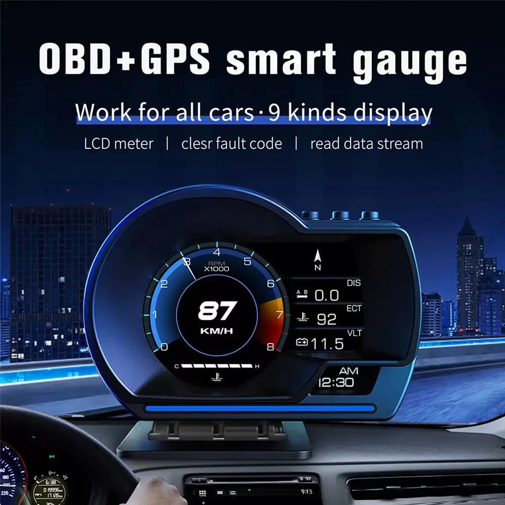 Head-up Display For A500 GPS Dual-mode Driving Computer HUD For OBD Mode Information Display Car Instrument Overspeed/fault Alar