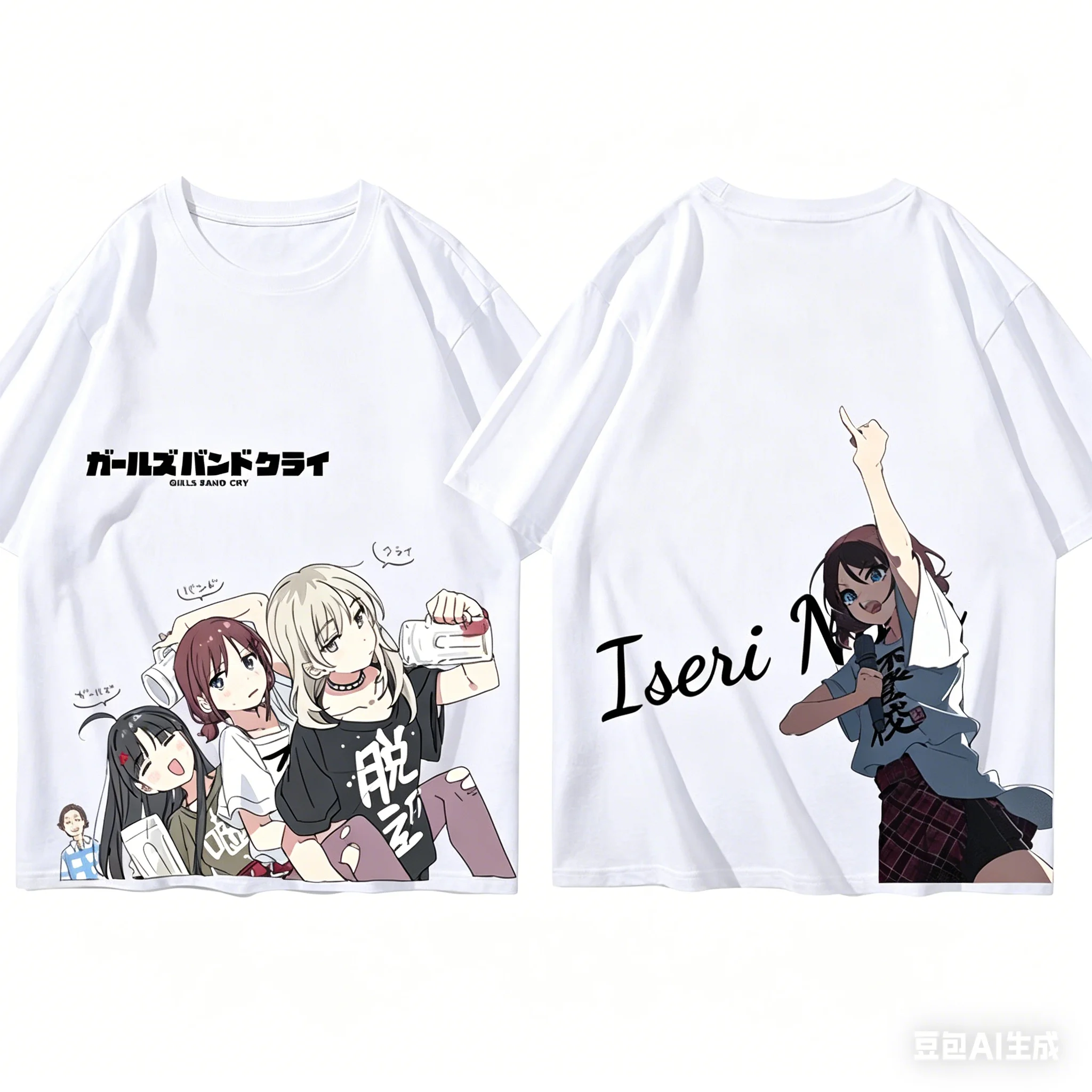GIRLS BAND CRY T shirt personality Clothes New Model Anime T-shirt Yearround clothing Plus Size Unisex Streetwear Trendy Couples