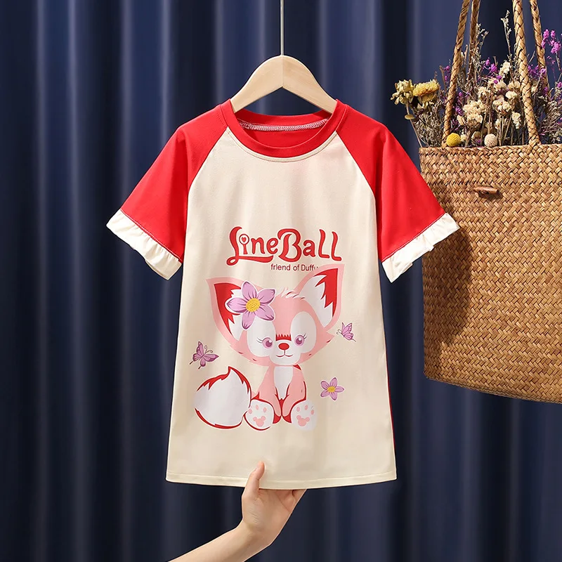 Summer Short Sleeves Child House Clothing Children Summer Sleepwear Nightdress Pajama Dresses Kids Robe Children's Mother