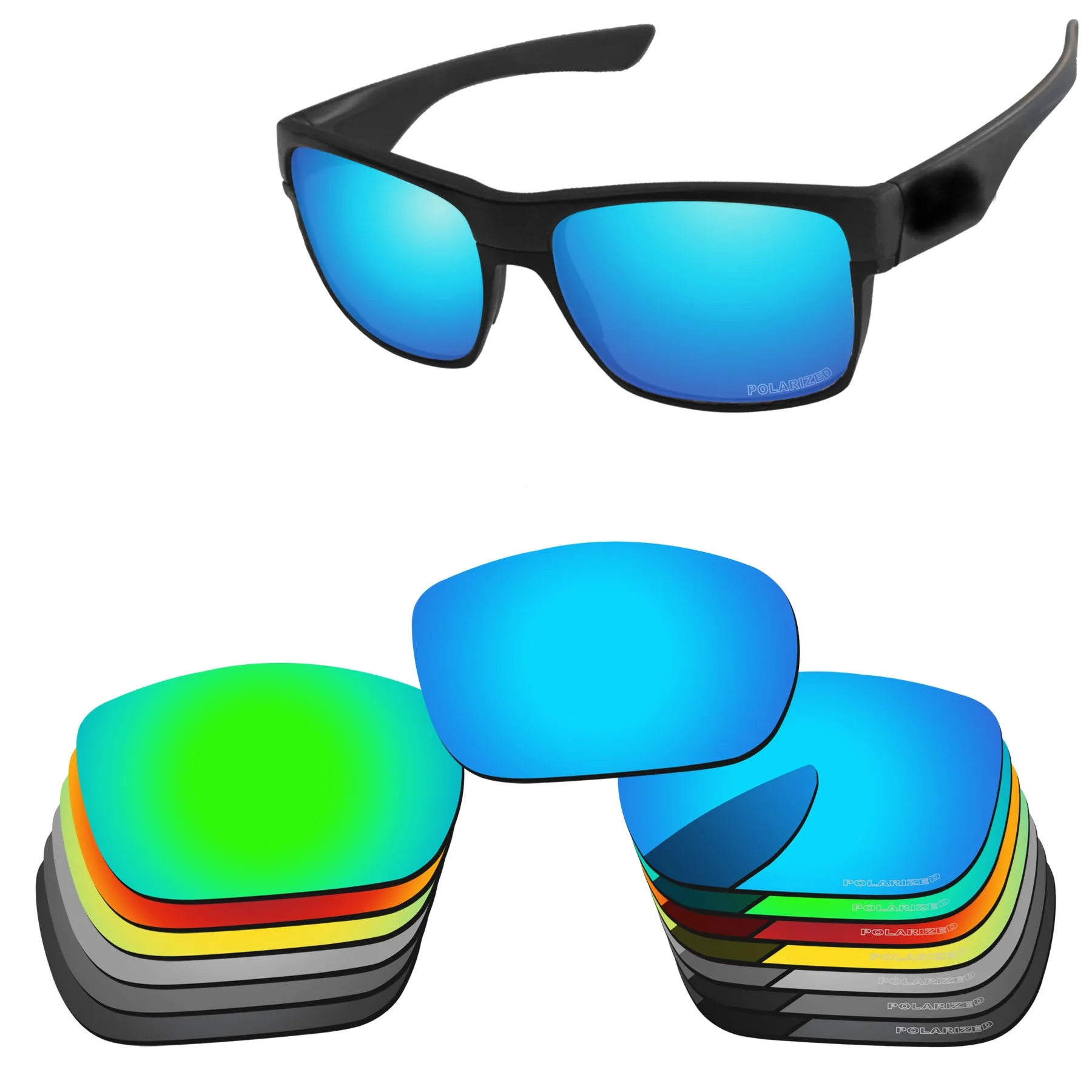 

Bsymbo Polycarbonate POLARIZED Replacement ETCH Lenses for-Oakley TwoFace Sunglasses - Multiple Options