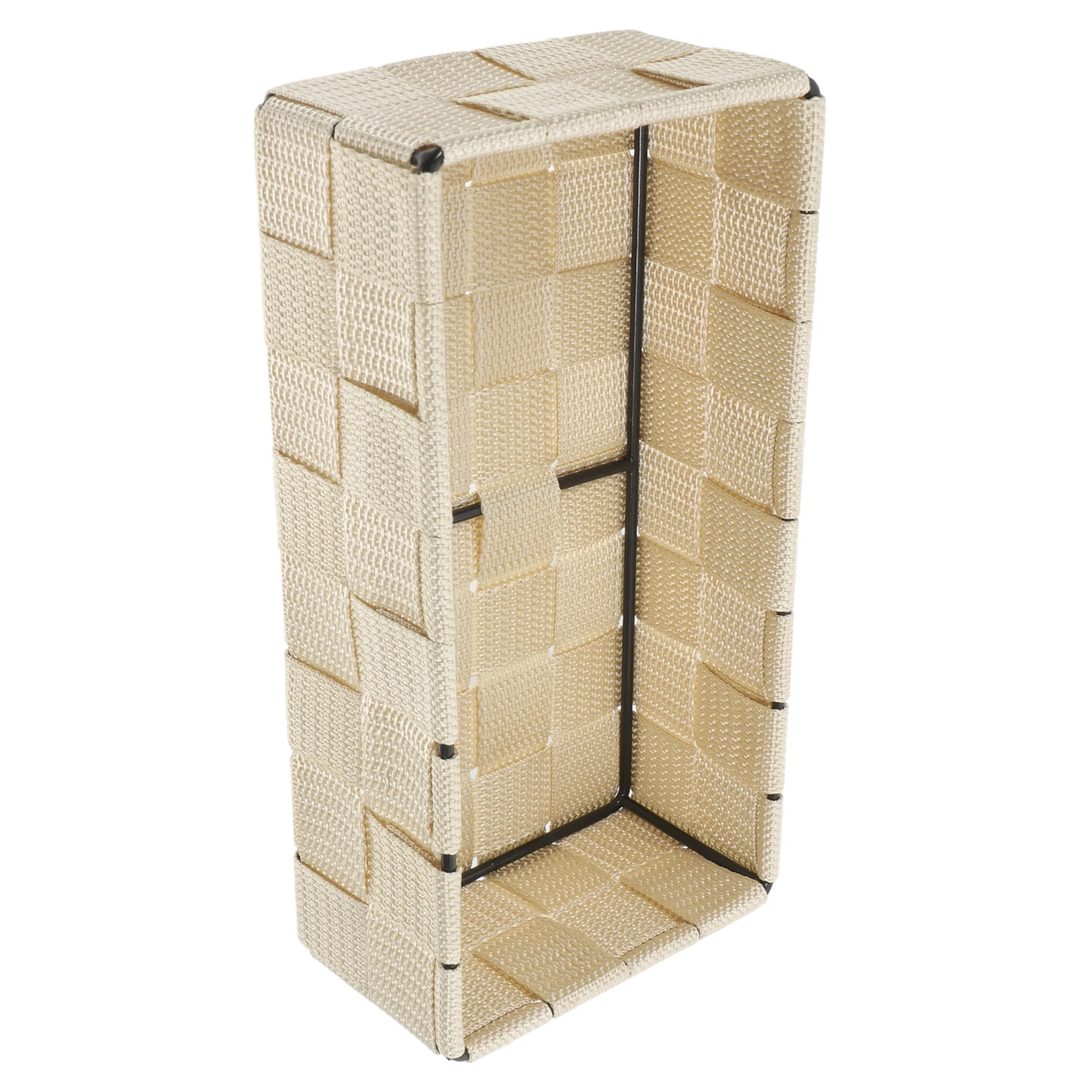 

Desktop Storage Basket Woven Silver Stainless Steel Baskets Organizing Lids Multifunctional Space Efficient Nylon