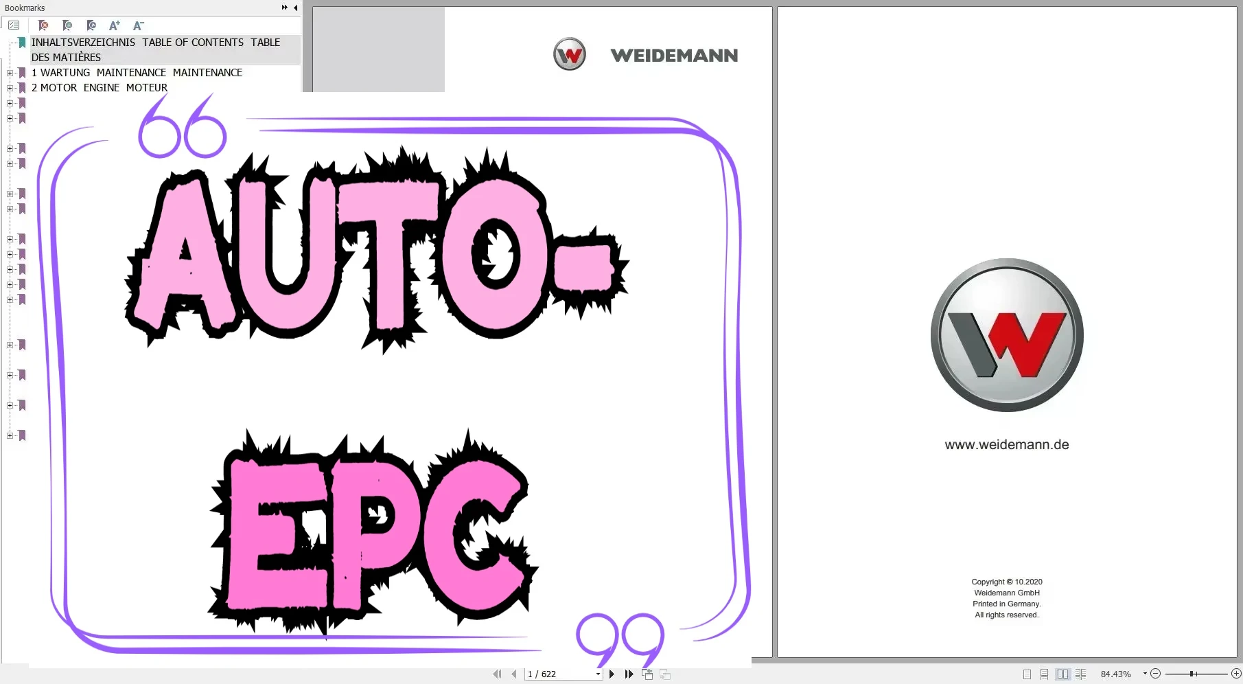 

AutoEPC Weidemann Machinery 11,6 ГБ PDF 2023, каталог запасных частей