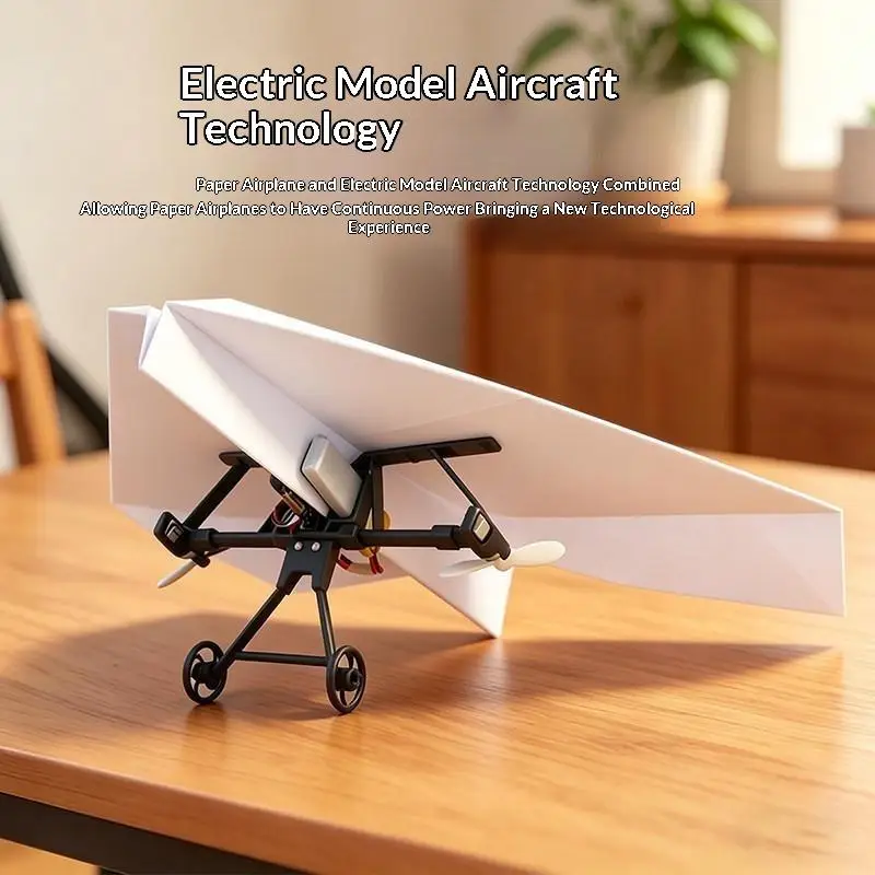 *Remote Control Paper Airplane Kit With Gyro Stabilizer DIY Electric RC Plane Power Module Paper Aircraft Transmitter Component