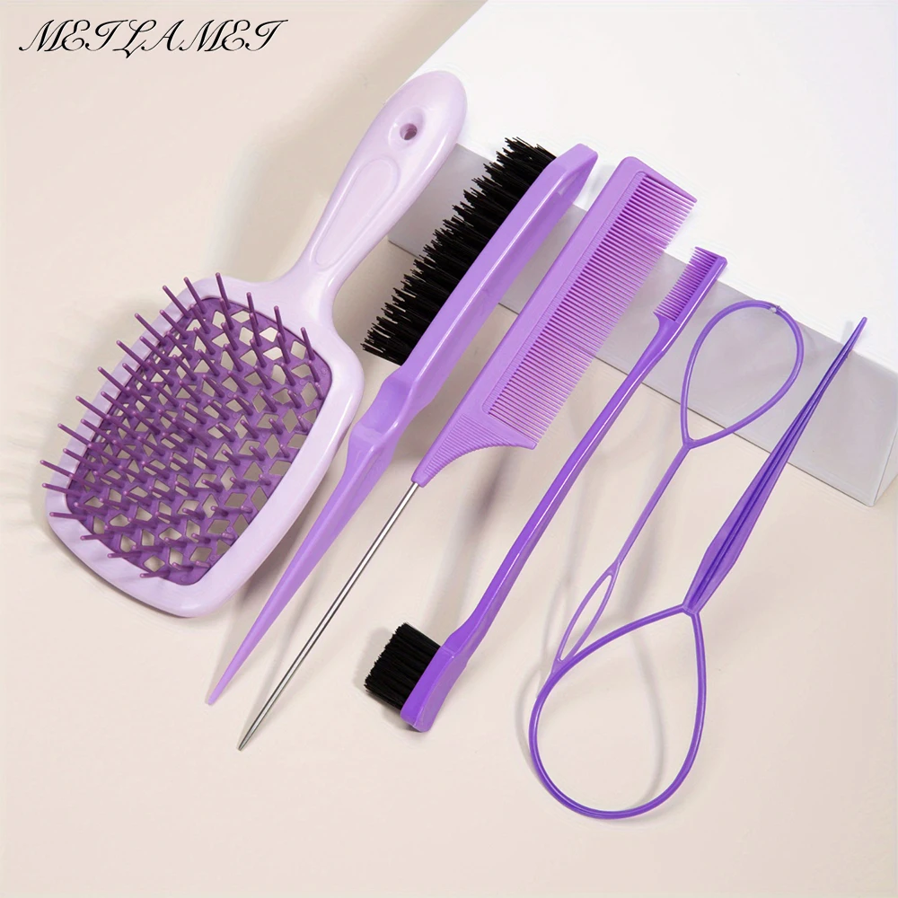 Air Cushion Tail Comb set Tangled Hair Comb Hair Brush Massage Anti-static Hollow Out Wet Curly Hair Brushes Barber Styling Tool