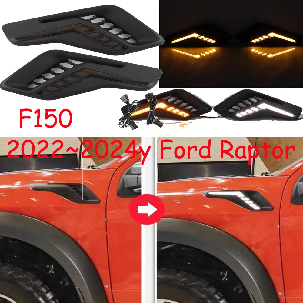 

car accessories bumper headlight for Ford Raptor F150 daytime light F-150 2022~2024y LED for Ford Raptor headlamp Fog light