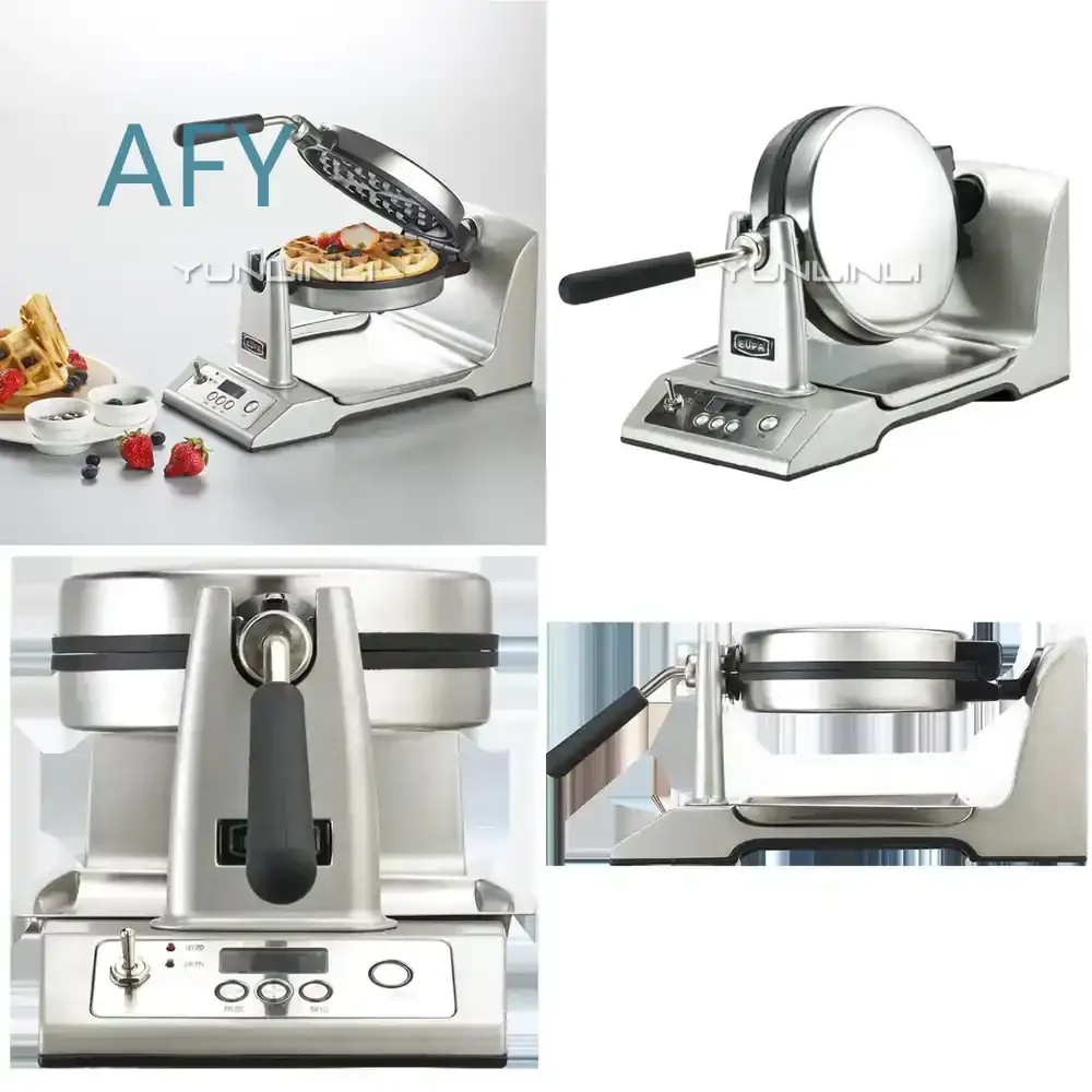 Rotation Type Waffle Maker for DIY Baking Pan Electric Double-Sided Heating Waffle Machine Intelligent Non-Stick Waffle Iron
