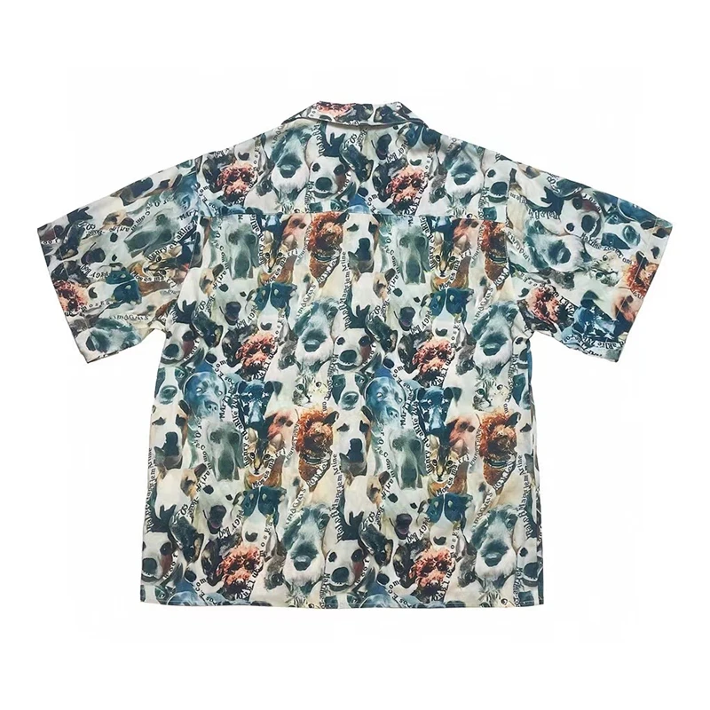 

23SS High Quality 1:1 Martine Rose 23SS Shirt Men Women Full Printing Dog Print Hawaiian Top Shirts hip hop