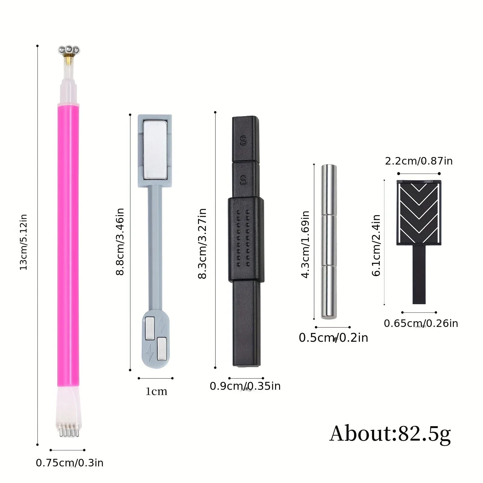 12 stks Magneet Stok Wand Set Voor 3D Magnetische Cat Eye Gel Bliksem & Pruimenbloesem Ontwerpen UV Gel Magneet stok Nail Art Gereedschap