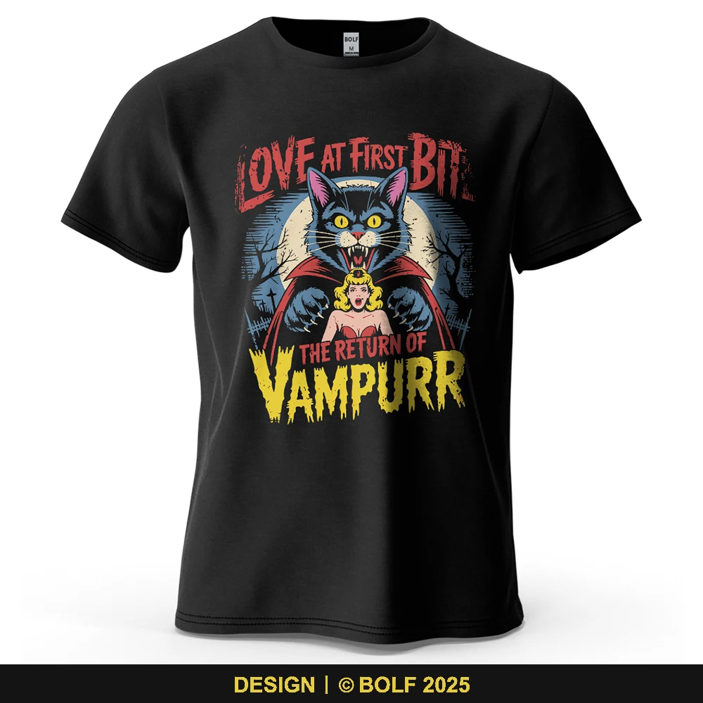 Love At First Bite Romantisches Catchy bedrucktes Herren-T-Shirt aus 100 % Baumwolle, übergroße Retro-Grafik-T-Shirts für Damen, Tops, T-Shirts, Streetwear