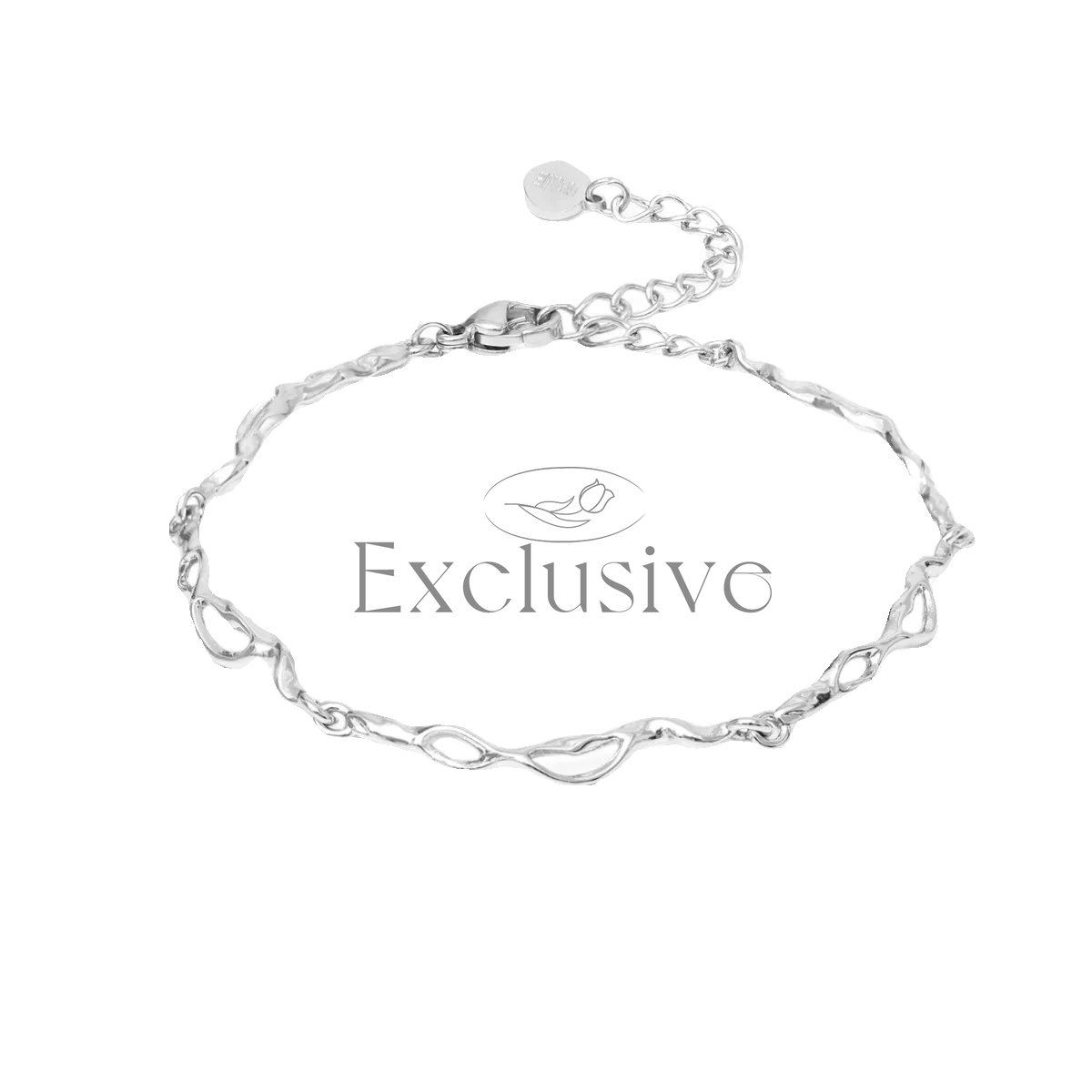 Sterling silver bracelet plain chain niche design cold wind high sense versatile bracelet