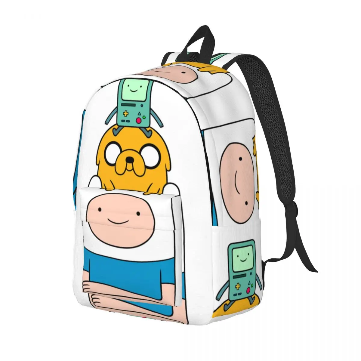 Finn The Human New Fashionable Pattern School Bag Print Lightweight Backpack 15.7in 17.7in