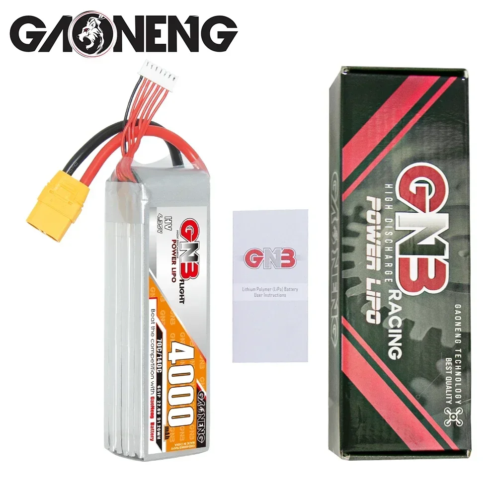 軽量hv-ドローン用バッテリー,オリジナルgnb,22.8v,4000mah,6s,70c,xt90s,fpvドローン用プラグ,rcヘリコプター,車,ボート,タンク,uavパーツ