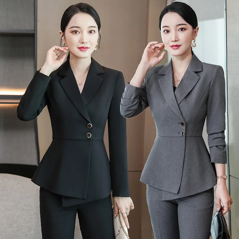 

Suit Women's Spring and Autumn 2023 New High-End Temperament Business Wear Women's Formal Wear Gold Shop Jewelry Shop Workwear