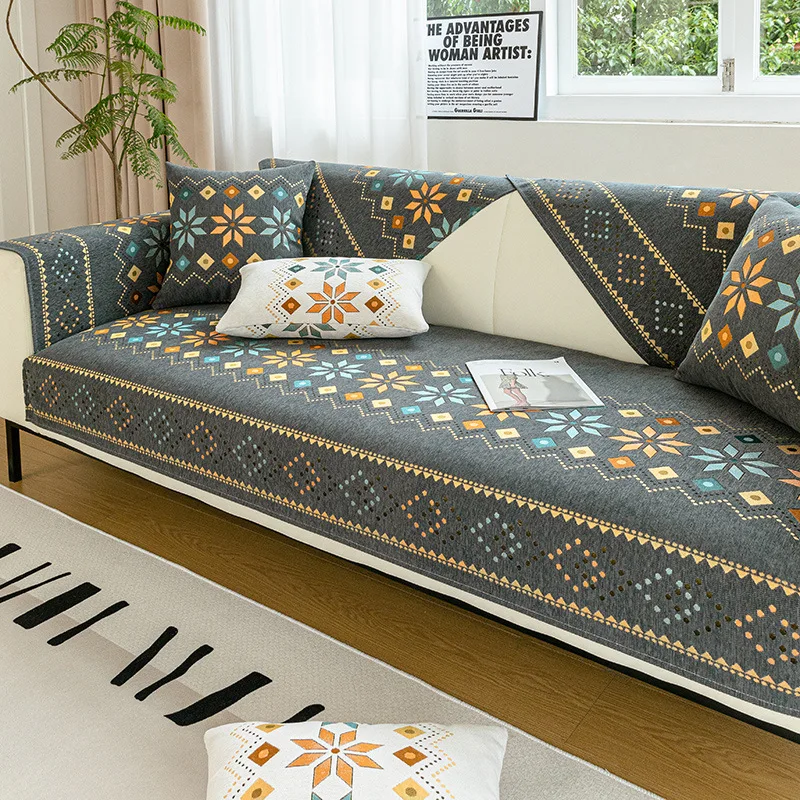 

Non-Slip Sofa Cushion Cover Nordic Modern Simple Living Room Sofa Backrest Pillow Armrest Cover Cloth Four Seasons Universal