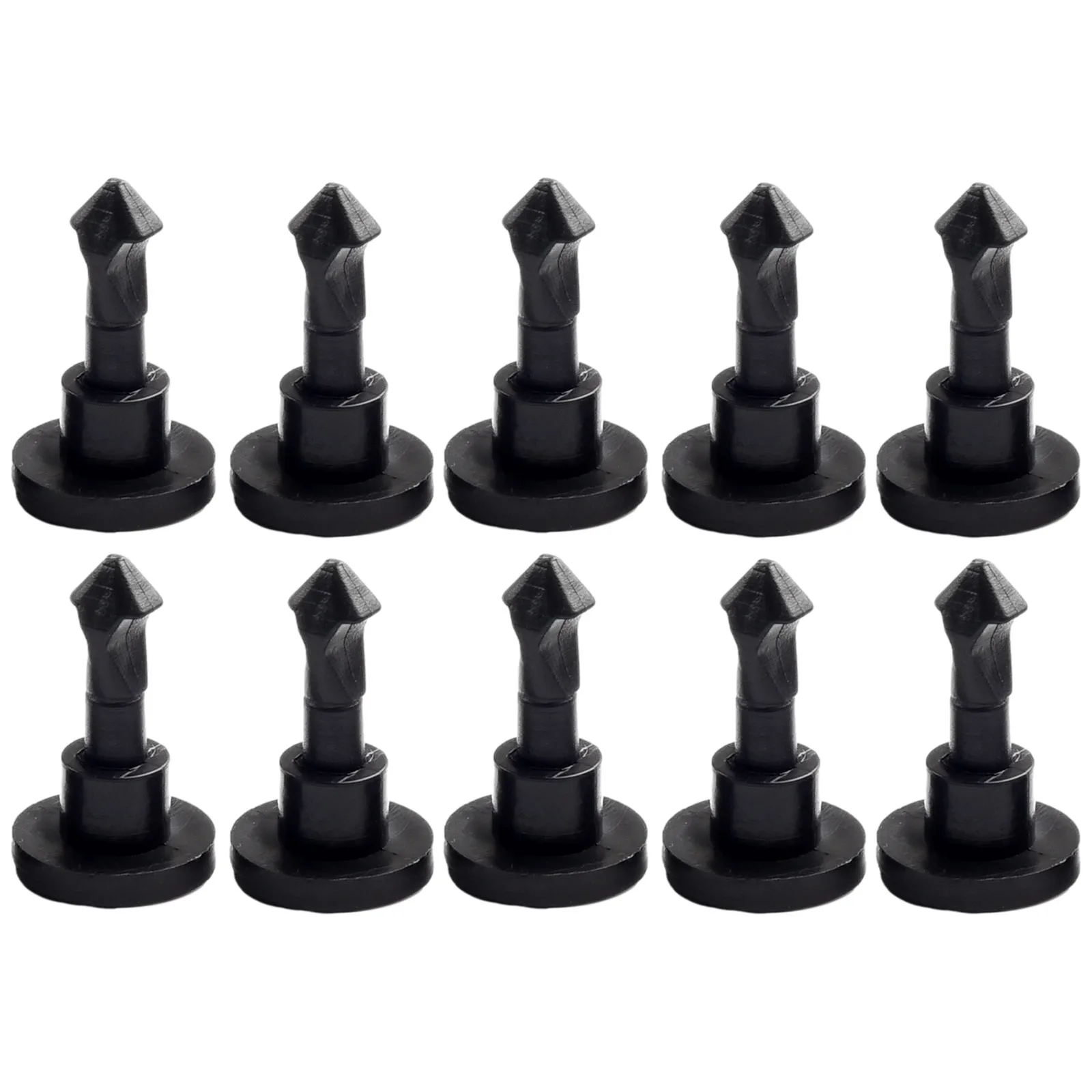 10Pcs Engine Compartment Cover Plate Screw Clips Black Plastic 9999999999999999999999999999999999999999999999999999