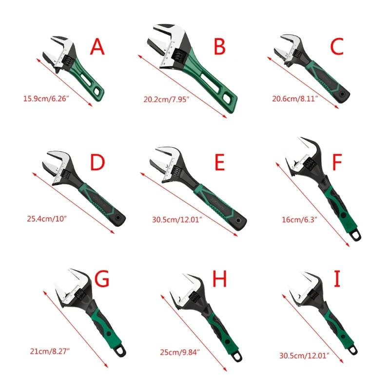 Básculas medición llave ajustable resistencia, mandíbula grabada para trabajos reparación, envío directo