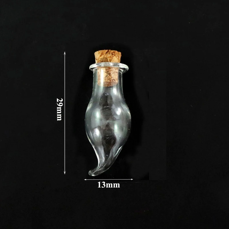 5-10 stücke Glas Mini Wishing Flasche Kork Flaschen Leere Probe Gläser Hause Dekoration DIY Schmuck Anhänger Kork Stopper lagerung Fläschchen – Detail 2