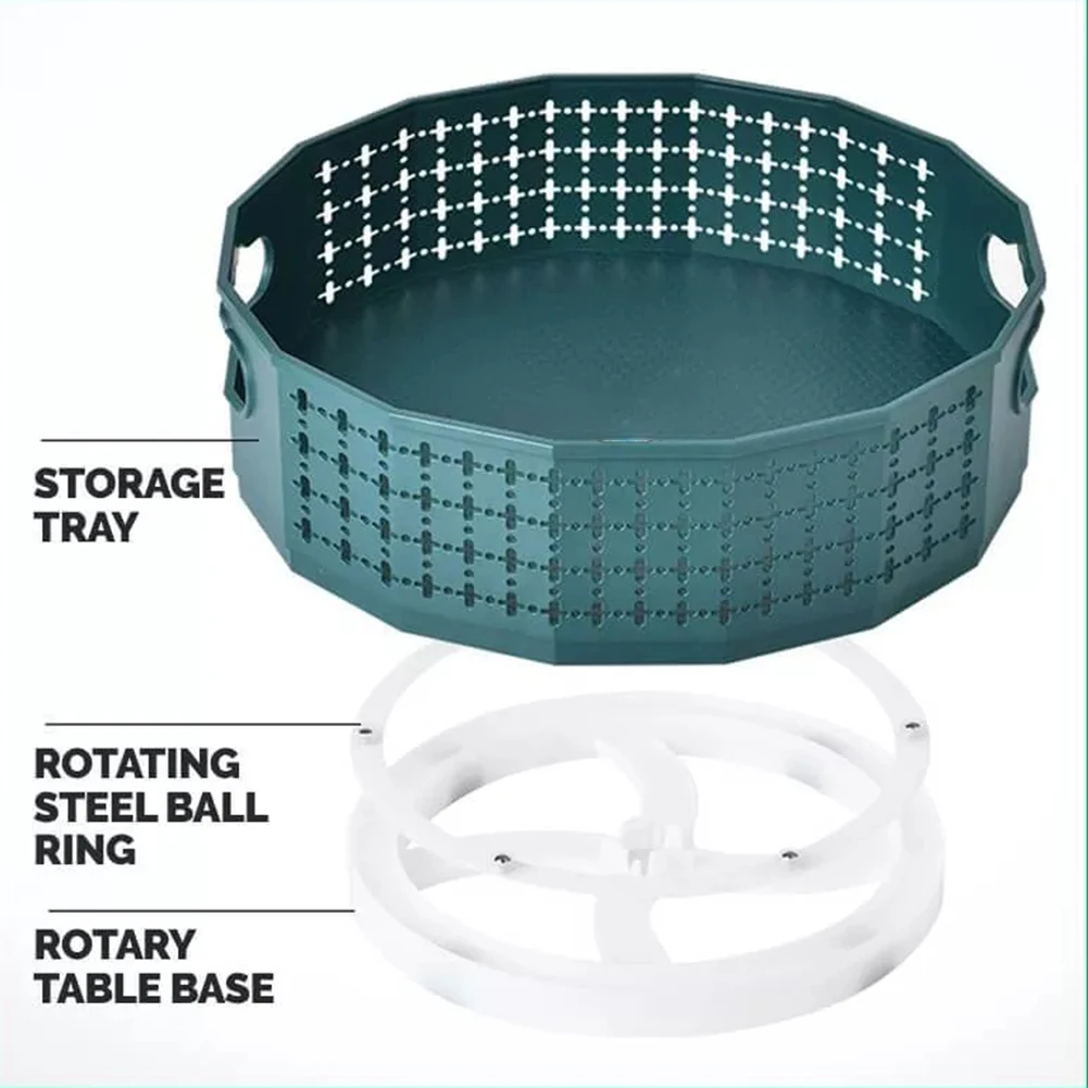 Rotating Bathroom Storage Not Easy To Break Reusable Durable Kitchen Accessories