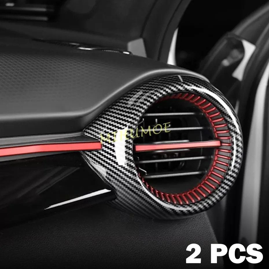 For 2024 2025 Chevrolet Chevy Trax LHD Carbon Fiber Center Console Side Air Vent Cover Accessories Trim