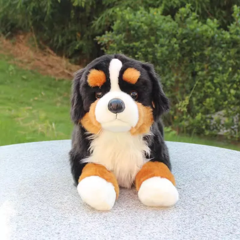 Realistic Plush Toy Simulation Bernese Mountain Dog Doll Bernese Cattle Dog Doll Christmas Gifts Decoration 24inch 60cm DY10224