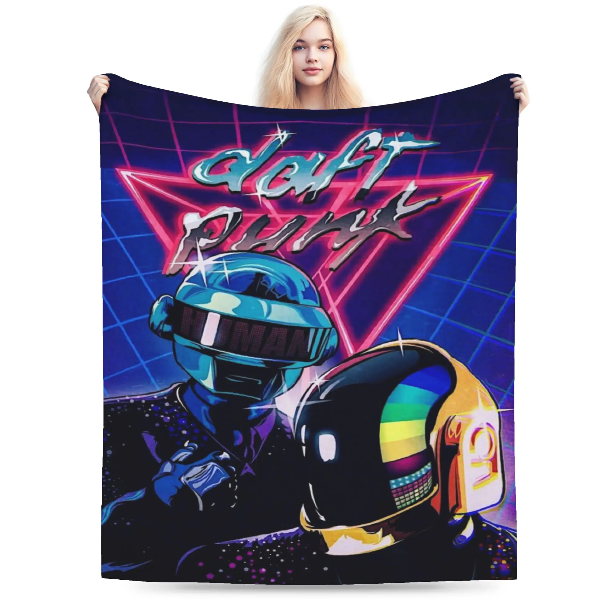 ダフト・パンク・エレクトロニック・ミュージック・ブランケット・ソフト・フランネル・ノベルティ・ギフト・スローブランケット・プラッシュ・薄いキルト