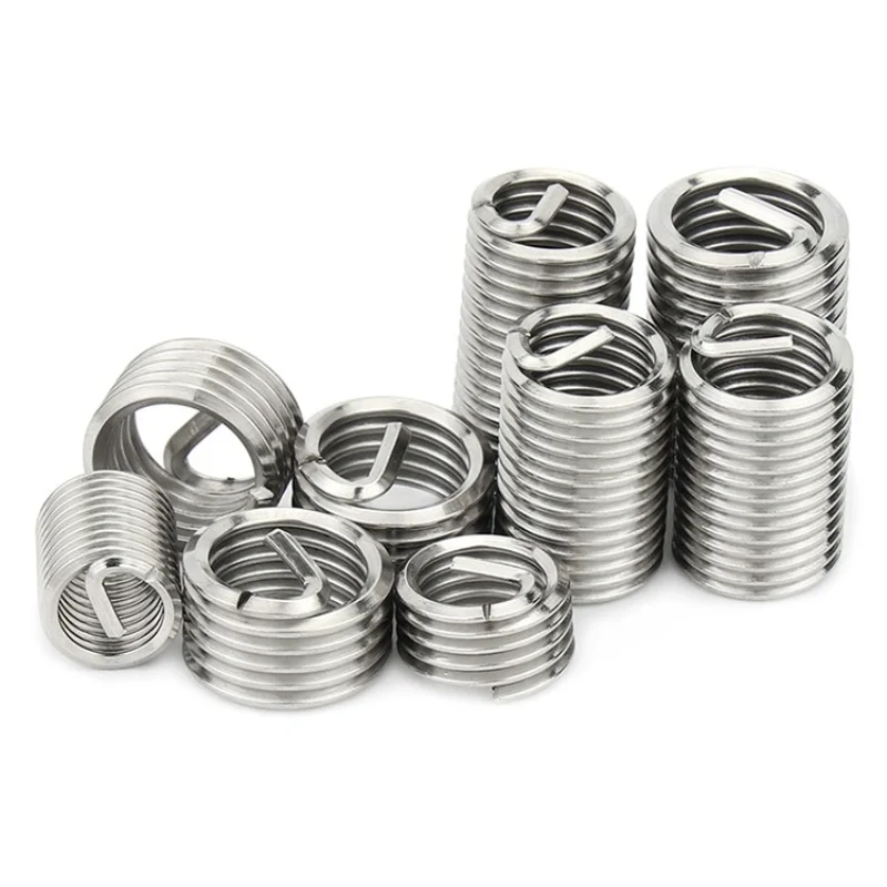 M1.6 M2 M2.5 M3~M24 304 스테인리스 스틸 임페리얼 및 아메리칸 부싱 헬리코일 와이어 나사 복구 인서트 하드웨어 수리 도구