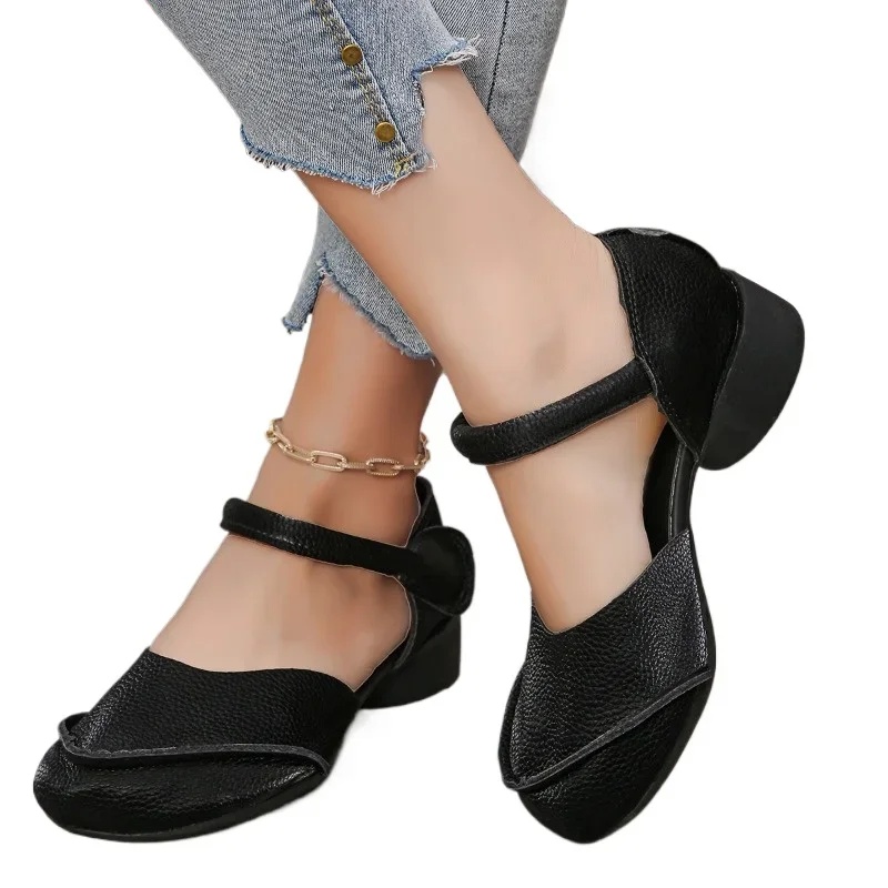 عرض ساخن لعام 2025 أحذية نسائية بكعب عالي ضحلة موضة بمقدمة مستديرة أفضل بائع يوميًا جديد مقاس كبير كعوب مريحة للنساء