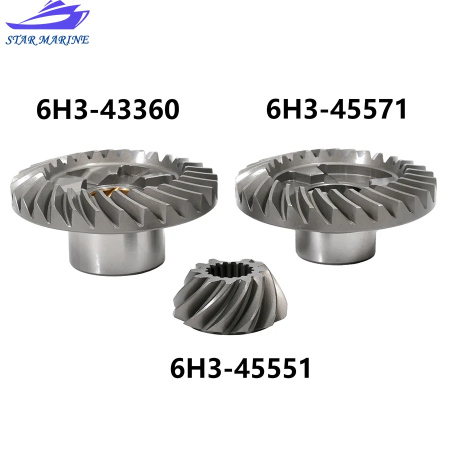 6H3-45560,6H3-45571 6H3-45571 Gear Set For Yamaha Outboard Engine 60HP 70HP Parsun 2 Stroke 6H3-45560 Replaces Parts