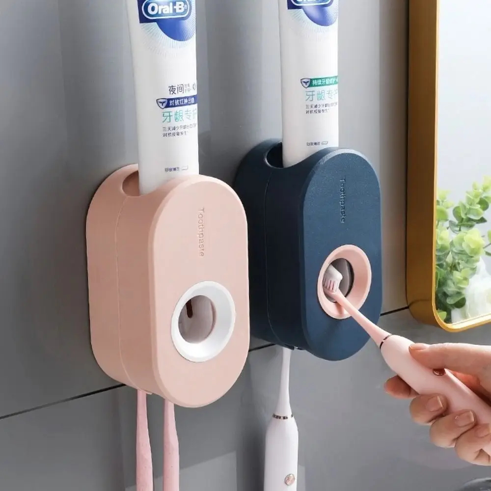 

Automatic Toothpaste Squeezers Punch-Free Dust-proof Toothpaste Dispenser Wall Mounted Stand Easy Installation
