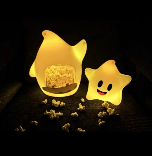 Official Nintendo Yoshi Popcorn Bucket The Super Mario Galaxy Movie Light Up Luma Style Multi Functional Drink Cup For  Fans view 6