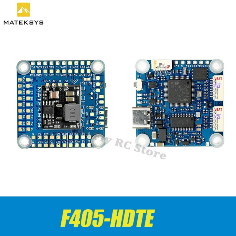 

MATEK F405-HDTE F4 Flight Controller STM32F405 Built-in Dual BEC OSD Blackbox 3~12S LiPo 30X30mm for FPV Drone instead F722-HD