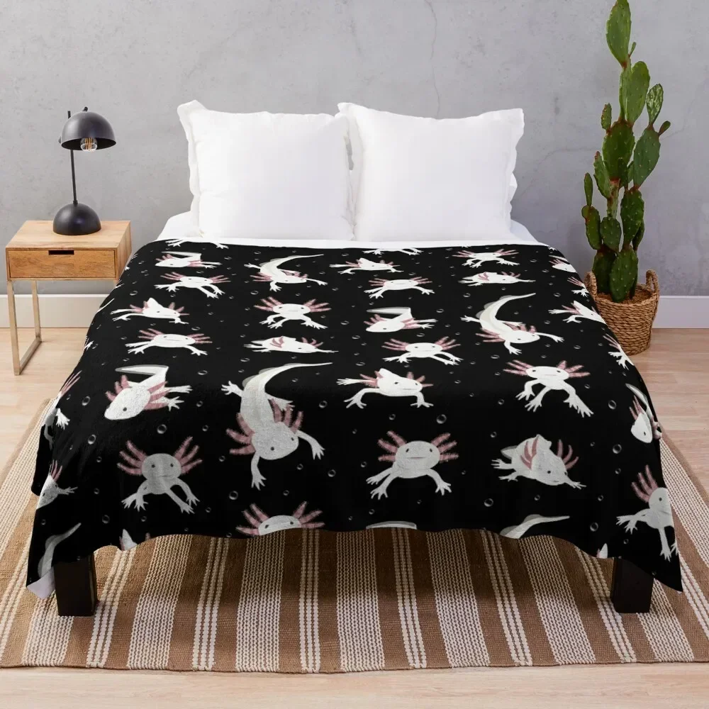 Axolotls Throw Blanket warm for winter for winter Decorative Throw Blankets