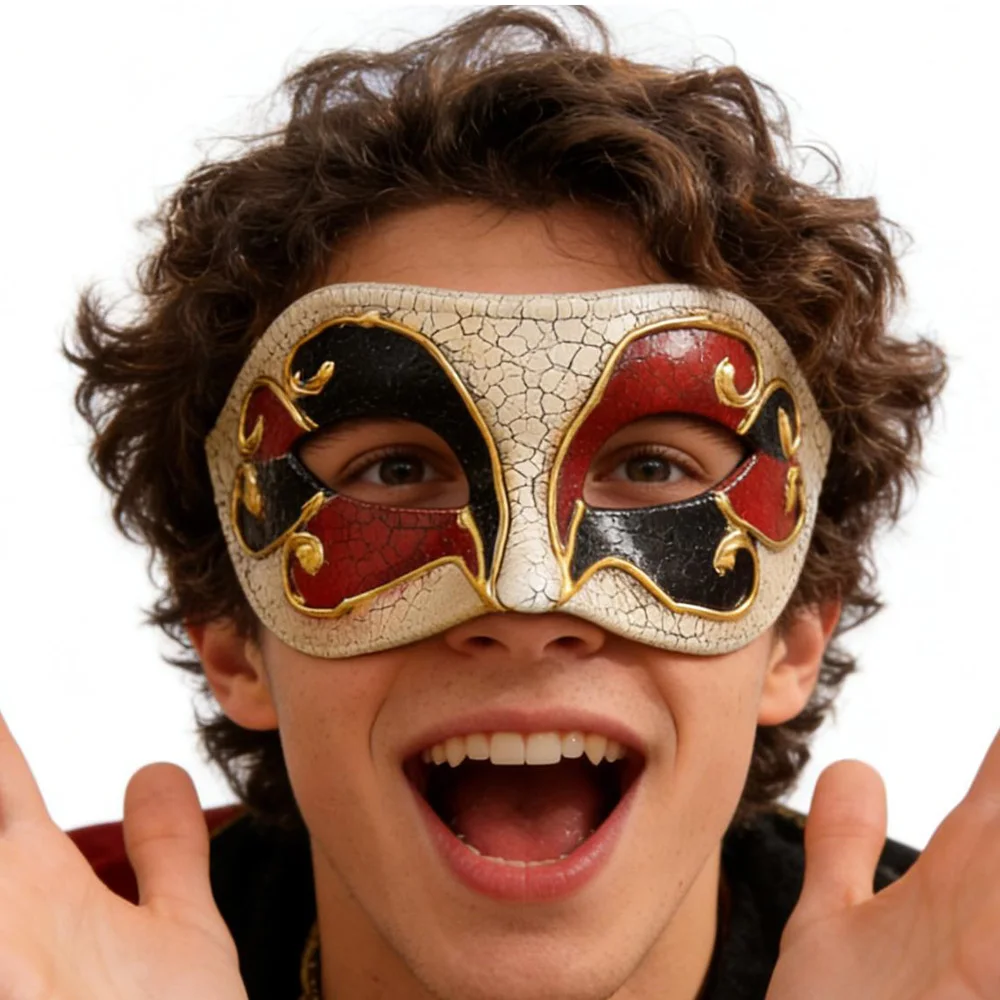 

Retro Half Face Venice Mask Cosplay Vintage Venetian Type Masks Carnival Masquerade Halloween Dress Up Party Costume Props