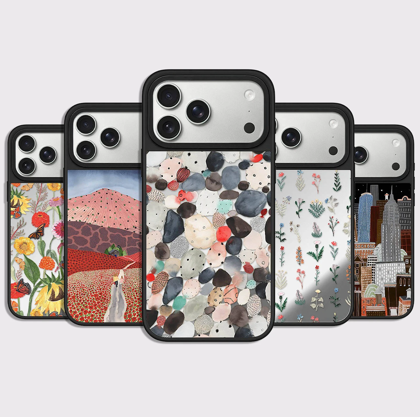 

Skyscraper Art Painting Mirror Surface Magnetic Phone Case Cover for IPhone 12 13 14 15 16 17 Pro Max Case for IPhone 17 Air