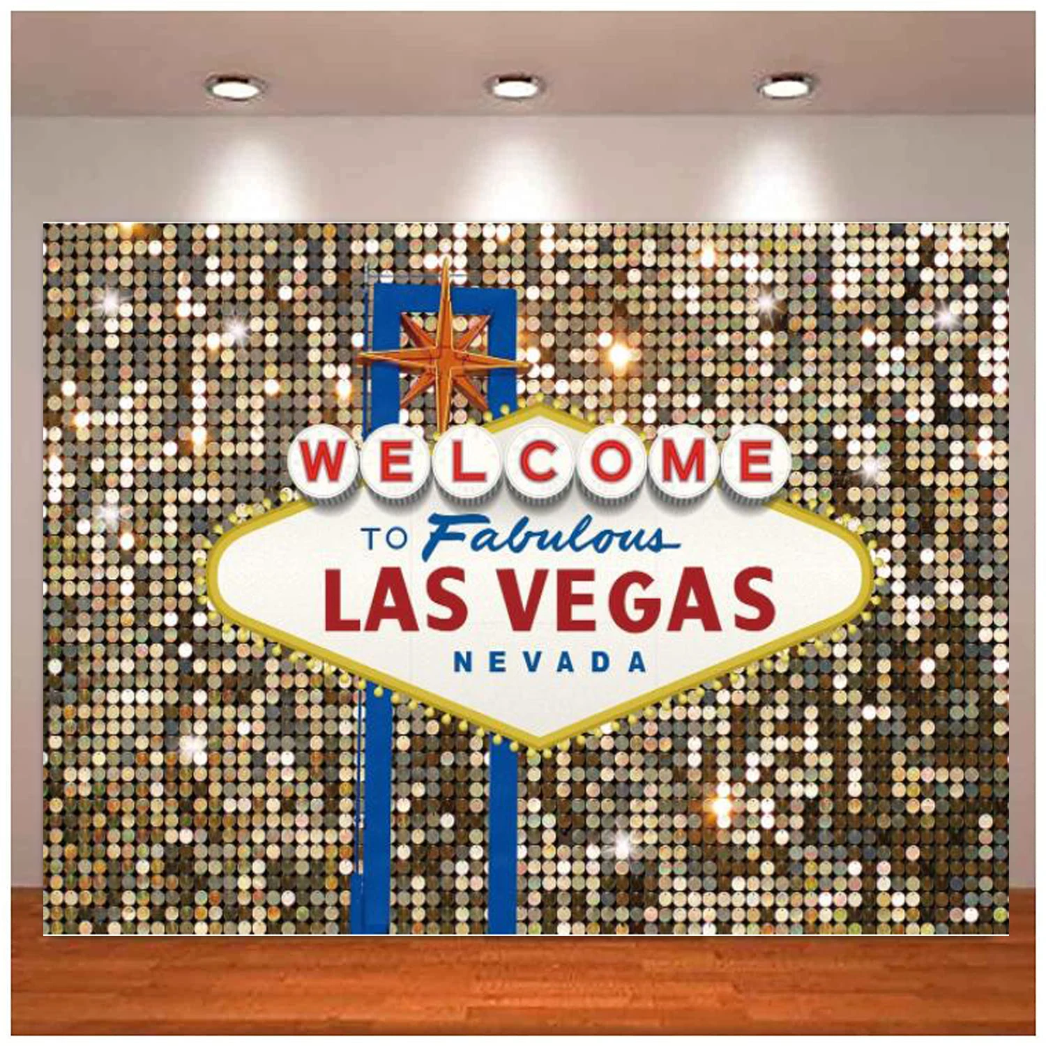 

Welcome To Las Vegas Photography Backdrop Fabulous Casino Night Poker Party Movie Background Prom Costume Dressup Birthday Party