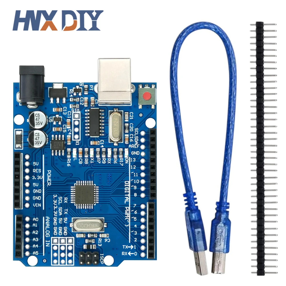UNO R3 CH340G MEGA328P Chip UNO R3 with USB CABLE ATMEGA328P-AU Development Board 16Mhz for Arduino