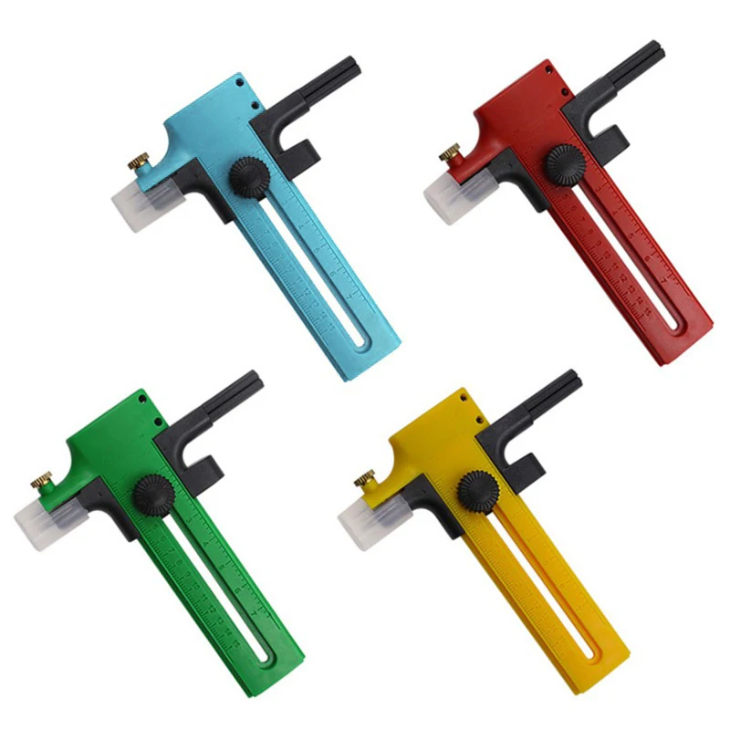 البوصلات البلاستيكية القاطع ورقة نحت نموذج رسم دائرة قطع مقص مكتب الثقافية التعليمية الصغيرة جولة السكك الحديدية سكين #3