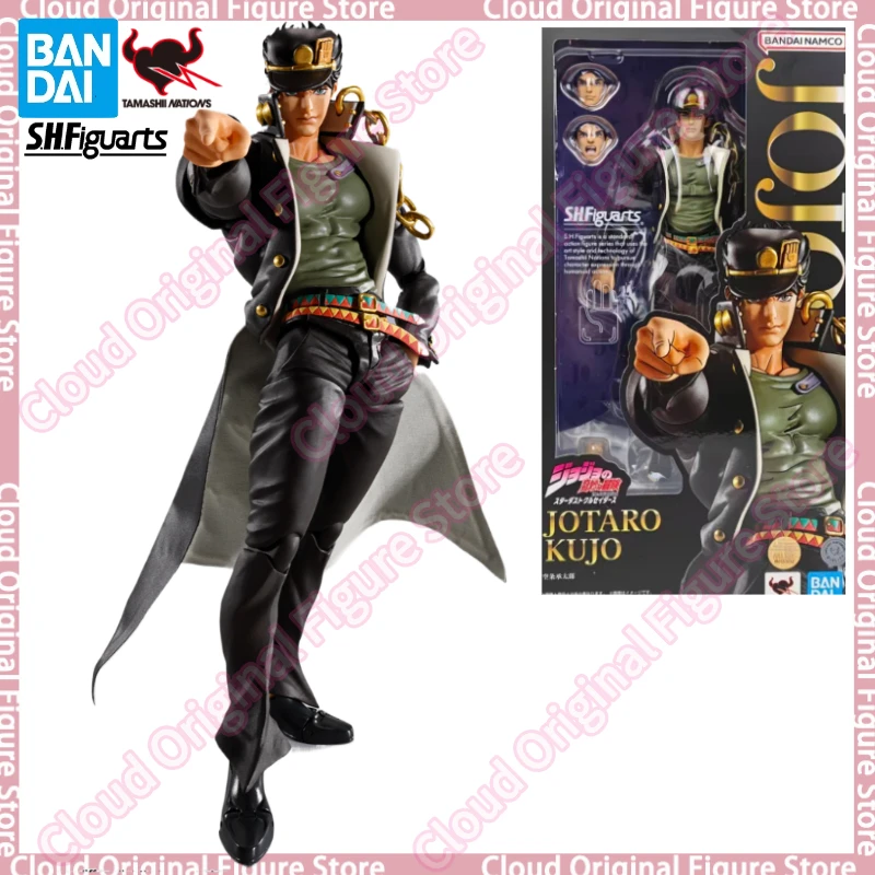 

В наличии 100% оригинальная коллекционная фигурка BANDAI S.H.Figuarts Куджо Джотаро из ПВХ, 17 см, аниме-фигурка, модель для хобби